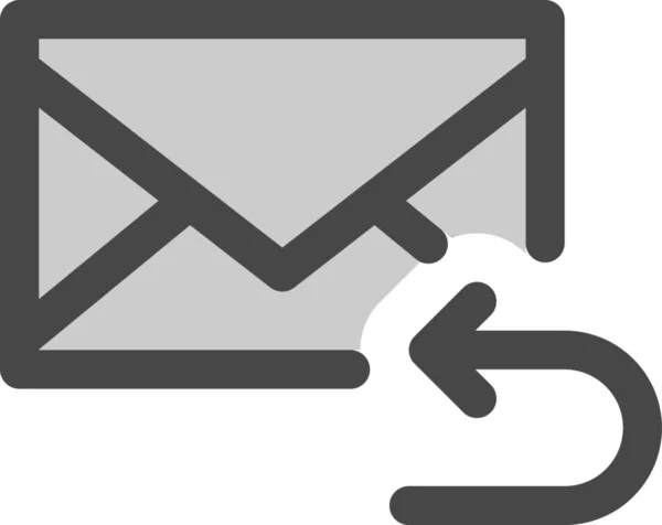 Enveloppe Adresse Mail Icône Dans Style Contour Rempli — Image vectorielle