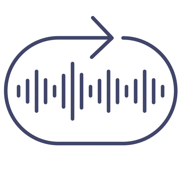 Значок Списку Відтворення Циклу Категорії Звук Музика — стоковий вектор