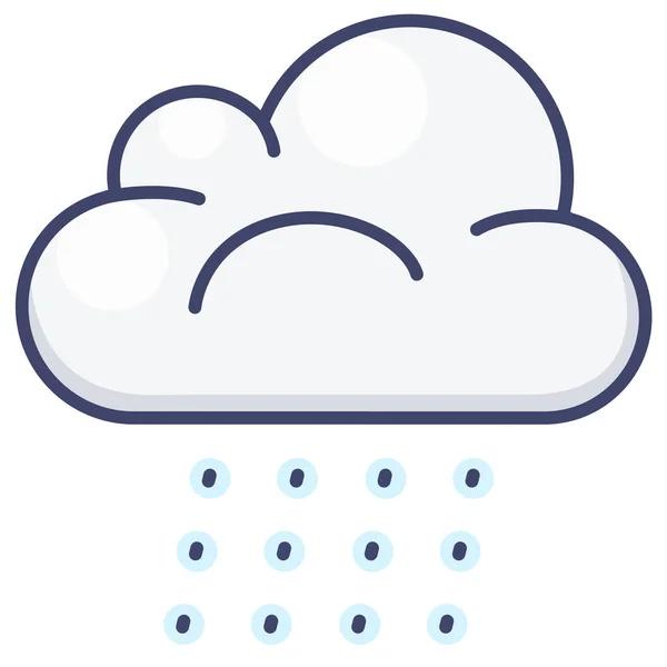 Húmedo Nube Tiempo Icono — Vector de stock