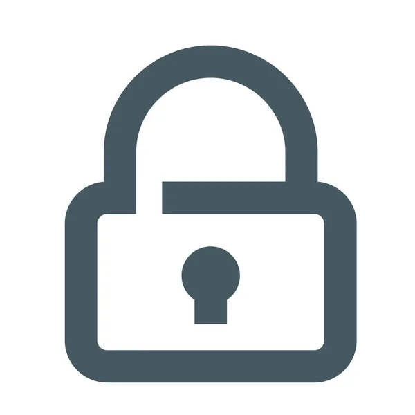 Gizmo Interface Lock Icon Outline Stil — Stockvektor