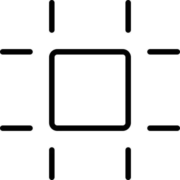 Значок Границ Стиле Outline — стоковый вектор