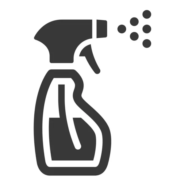 Spray Tisztító Mosás Ikon Szilárd Stílusban — Stock Vector