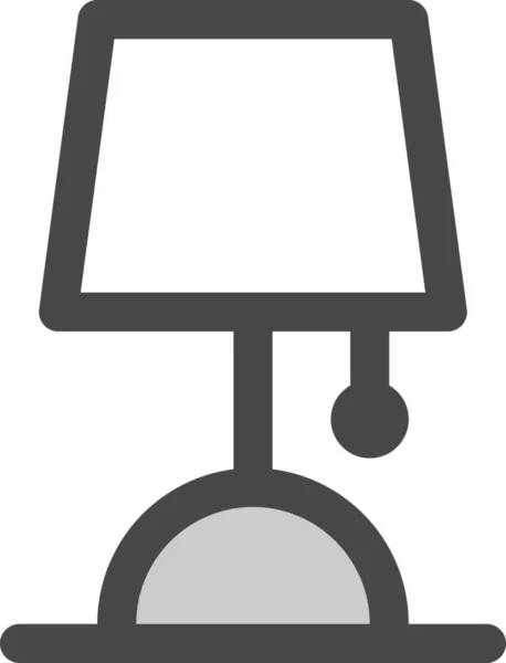 Ikona Výzdoby Žárovky Nábytku Stylu Vyplněného Obrysu — Stockový vektor