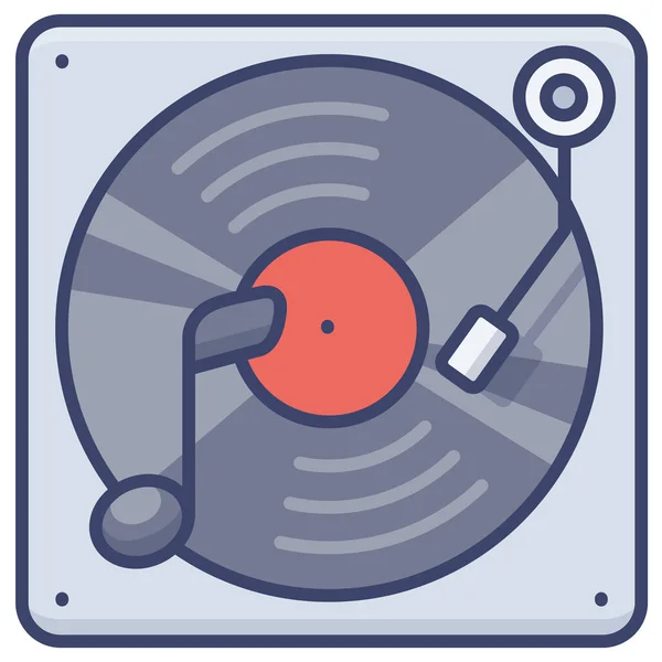 Music Player Turntable Icon — Stock Vector