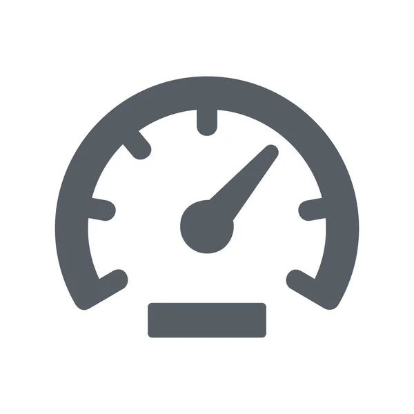 Dashboard Gauge Speed Icon Solid Style — Stock Vector