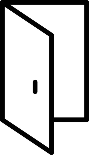 アウトラインスタイルのドアの入り口のアイコン — ストックベクタ