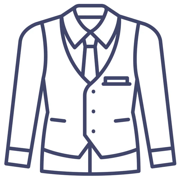 Jacket Suit Vest Icon — Stock Vector