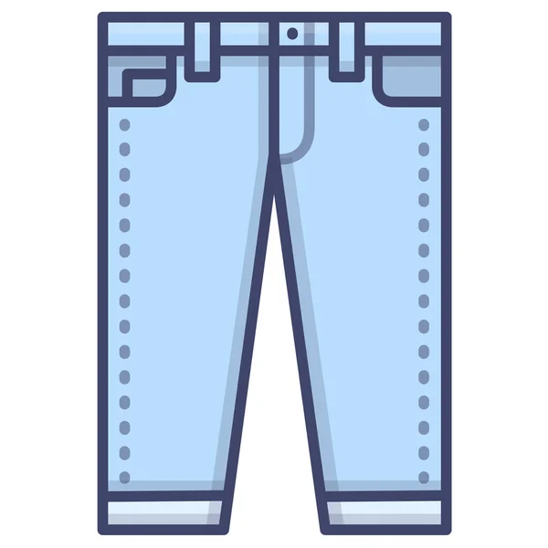 Džínové Kalhoty Ikona — Stockový vektor