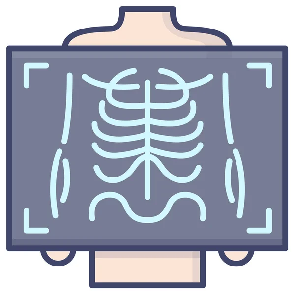 Raio Médico Ícone Estilo Esboço Preenchido —  Vetores de Stock