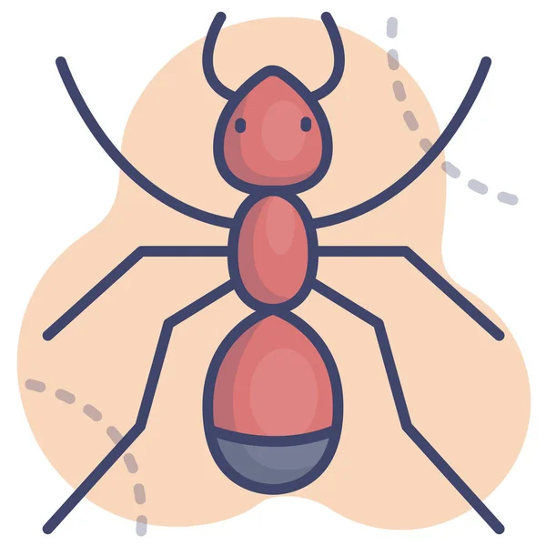 Hormiga Animal Insecto Icono — Vector de stock