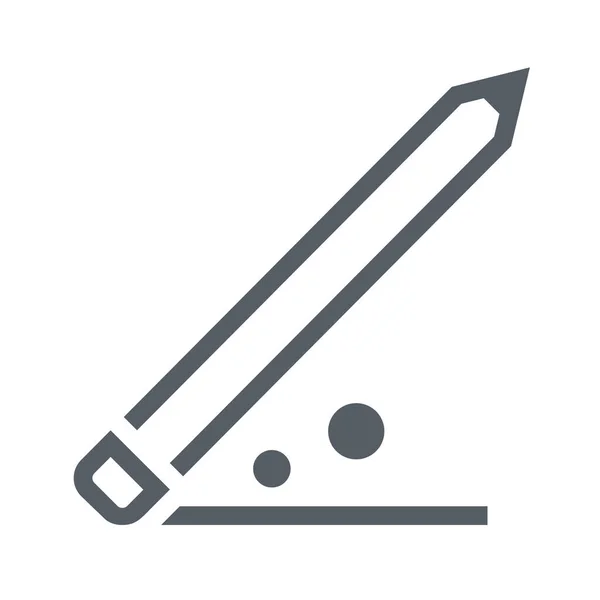 Ícone Lápis Interface Borracha Estilo Esboço — Vetor de Stock