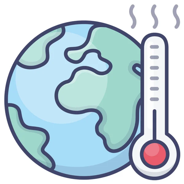 Earth Warming Greenhouse Icon — 图库矢量图片
