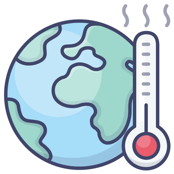 Ícone Estufa Aquecimento Terra — Vetor de Stock