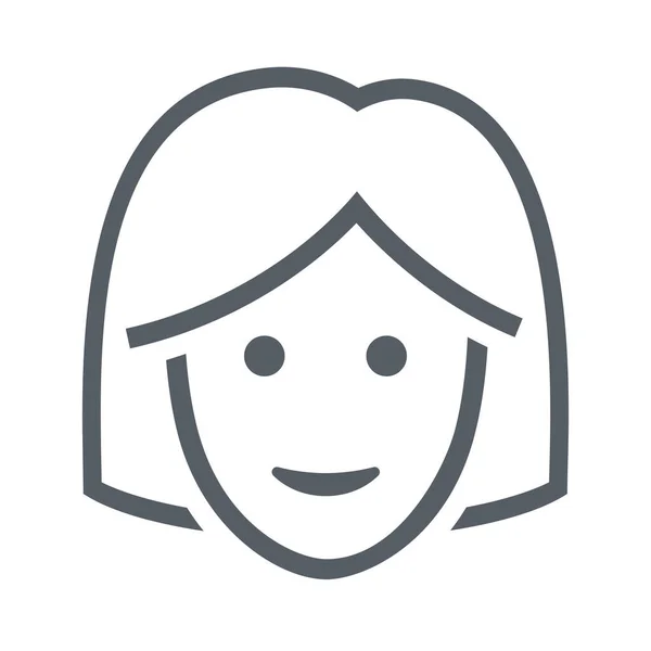 Avatar Girl Profile Icon Outline Style Stock Vector Image by ...