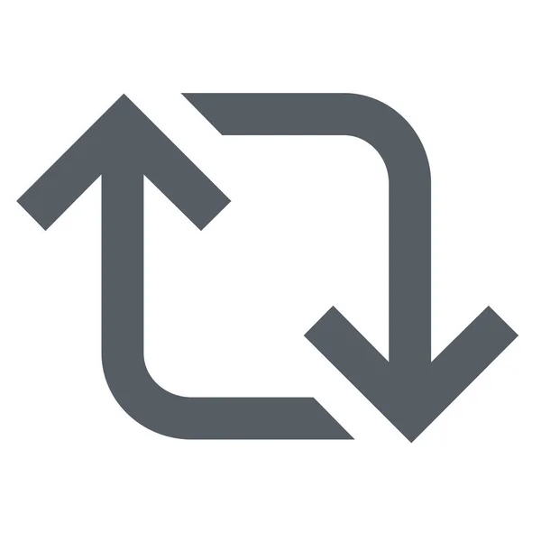 Pfeil Schnittstelle Retweet Symbol Outline Stil — Stockvektor