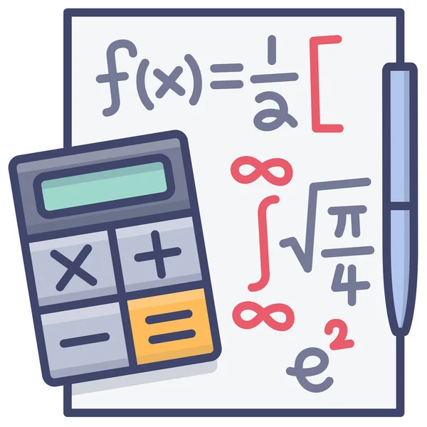 Formula Matematica Icona Nella Categoria Scienza Ricerca — Vettoriale Stock
