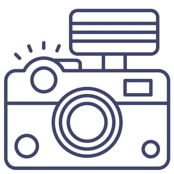 Camera Flash Foto Pictogram Evenementen Entertainment Categorie — Stockvector