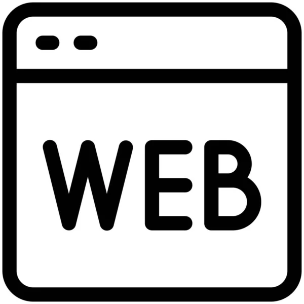 Browser Webpagina Pictogram — Stockvector