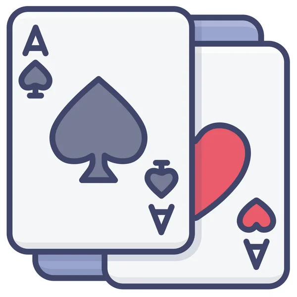 Poker Kort Gamble Ikon — Stock vektor