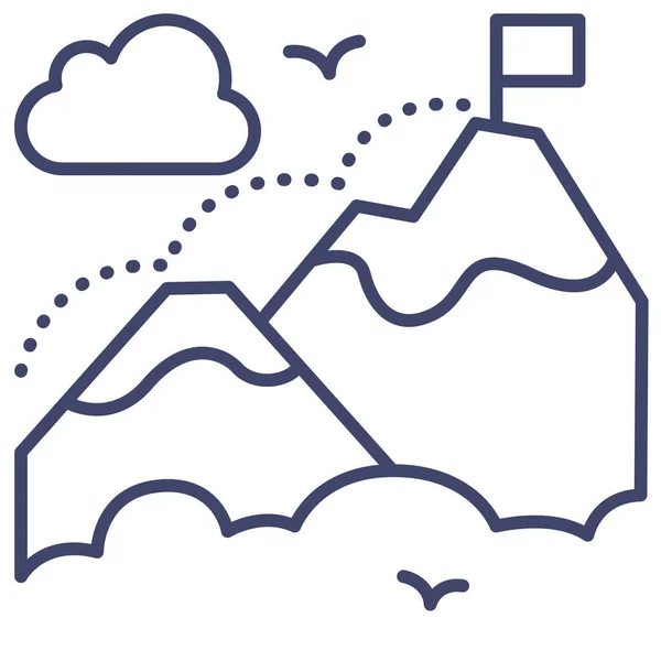 Escalada Montaña Icono Senderismo — Archivo Imágenes Vectoriales