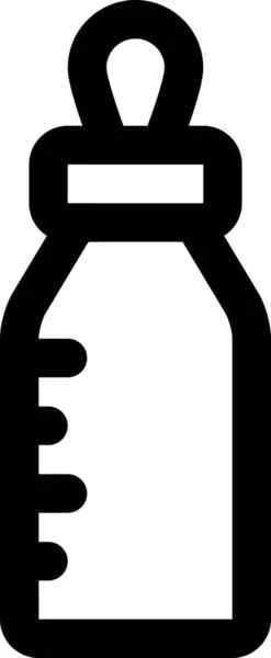Дитяча Пляшка Дитяча Іконка Стилі Контур — стоковий вектор