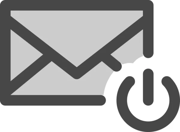 Umschlag Mail Symbol Stil Ausgefüllter Umrisse — Stockvektor