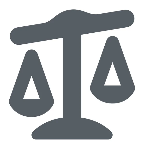 Значок Балансу Правосуддя Суцільному Стилі — стоковий вектор