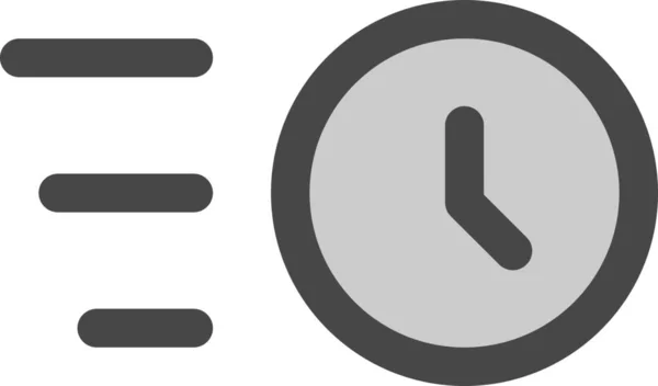 Ícone Execução Entrega Relógio Estilo Esboço Preenchido — Vetor de Stock