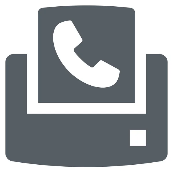 Geschäftskommunikation Fax Symbol Soliden Stil — Stockvektor