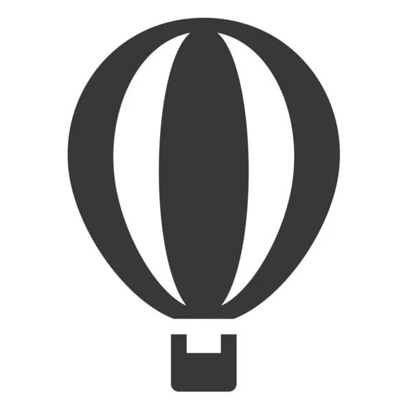 Luftballon Roh Einfaches Symbol Solidem Stil — Stockvektor