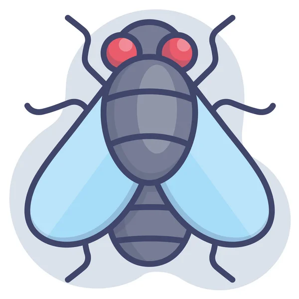 Käfer Fliegen Ikone — Stockvektor