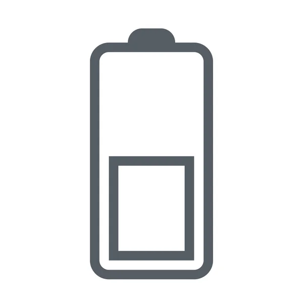 Иконка Заряда Батареи Наполовину Стиле Абрис — стоковый вектор