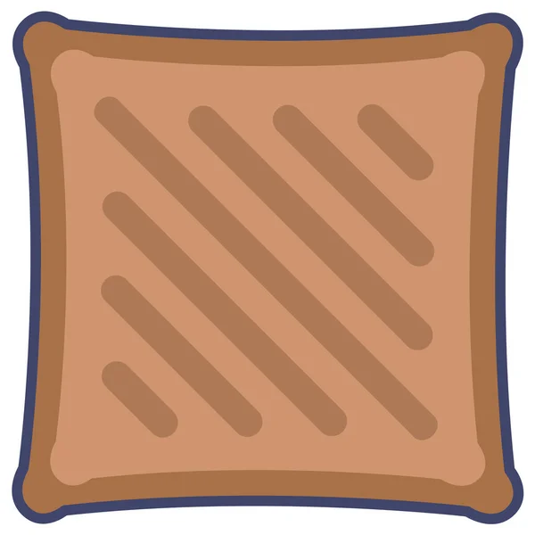 Bread Breadfast Toast Icon Filled Outline Style — Stock Vector