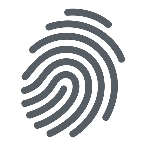 Access Biometric Crime Icon Solid Style — Stock Vector