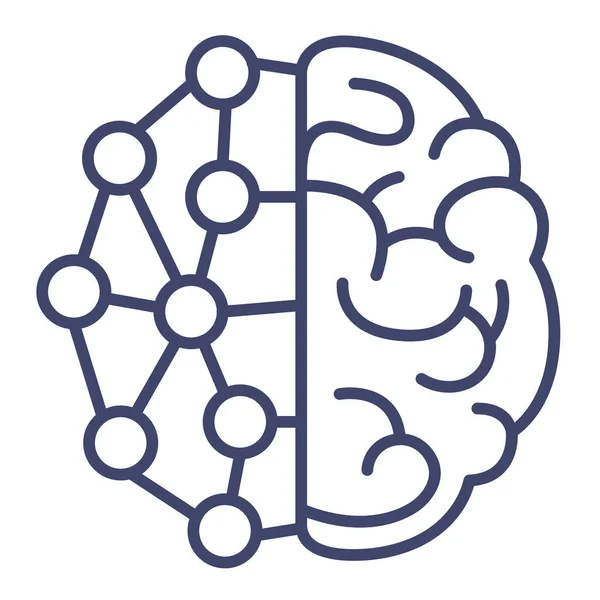 Brain Mind Neuro Icon Science Research Category — Stock Vector
