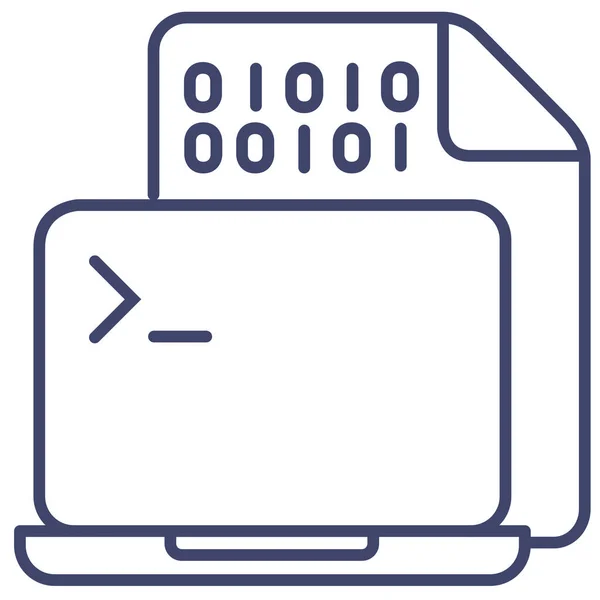 Código Codificación Icono Del Programa — Vector de stock