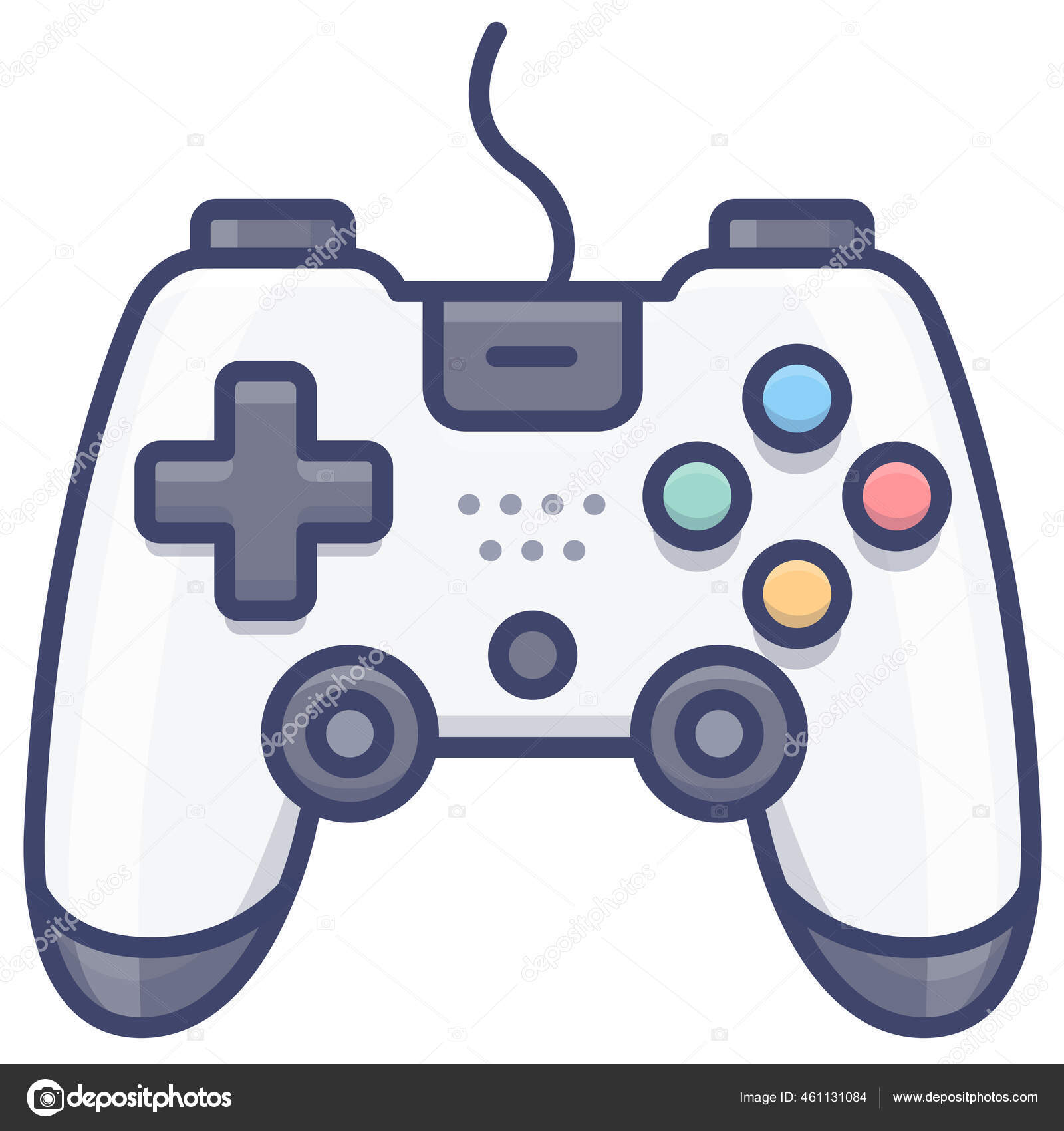 Desenhos animados joystick jogo preto, ícone de console gui