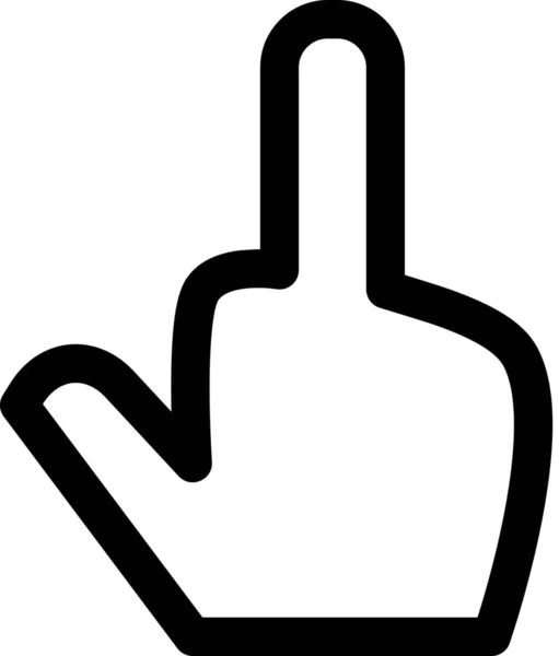 アウトラインスタイルの指のジェスチャーハンドアイコン — ストックベクタ