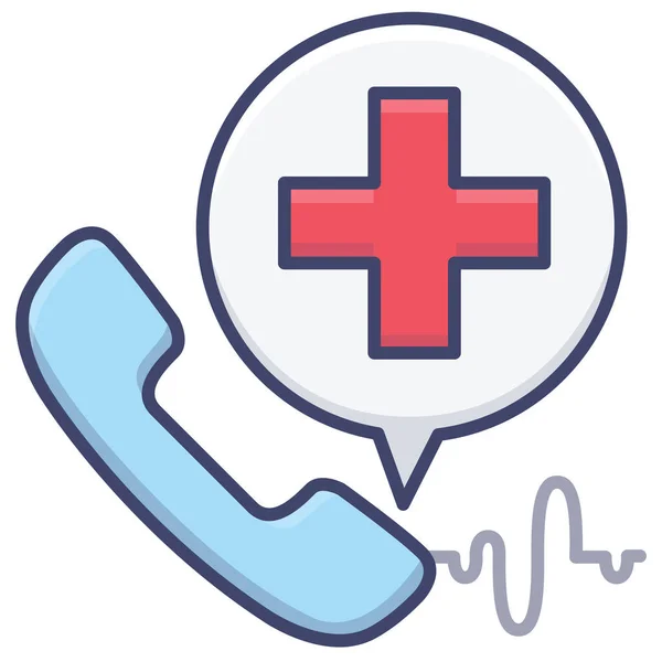 Ασθενοφόρο Κλήση Έκτακτης Ανάγκης Εικονίδιο Στην Κατηγορία Νοσοκομεία Υγειονομική Περίθαλψη — Διανυσματικό Αρχείο