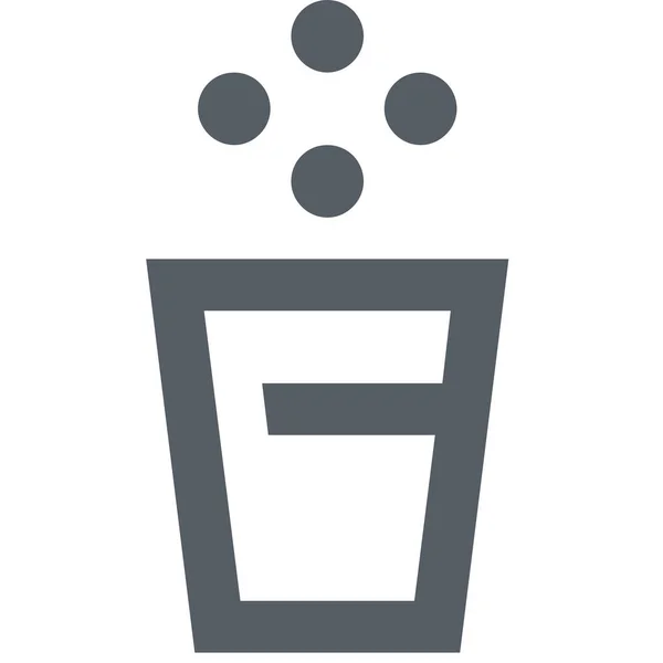 Kaffeetrinker Glas Ikone Outline Stil — Stockvektor