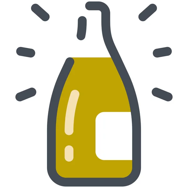 Alcool Champagne Boisson Icône Dans Catégorie Amour Romance — Image vectorielle