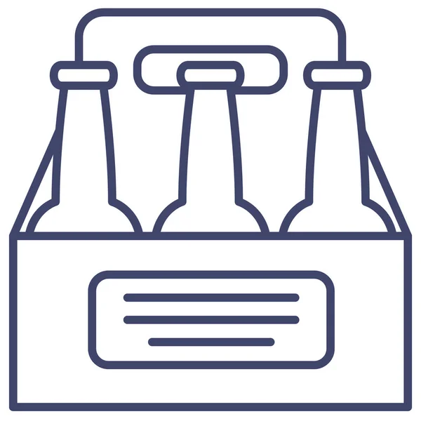 Bier Alkohol Flaschen Symbol — Stockvektor
