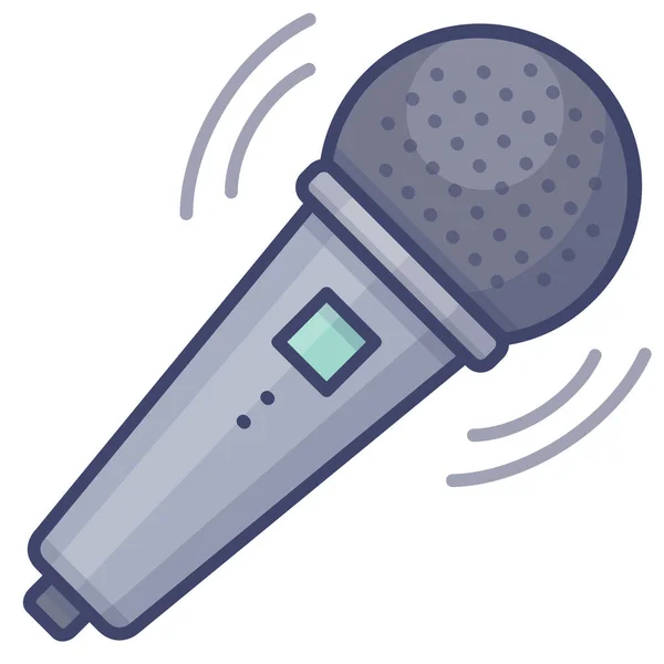 Karaoka Mikrofon Simgesi Konuş — Stok Vektör