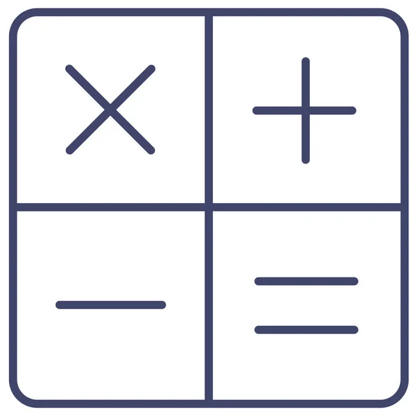 Калькулятор Обчислює Значок Математики — стоковий вектор