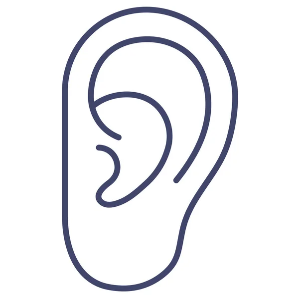 医療部門の解剖学的耳のアイコン — ストックベクタ