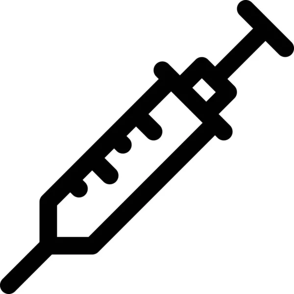 Médicaments Injectables Icône Médecine Dans Style Contour — Image vectorielle