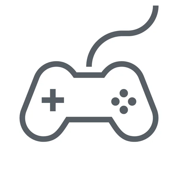 Icono Juego Controlador Consola Estilo Esquema — Vector de stock