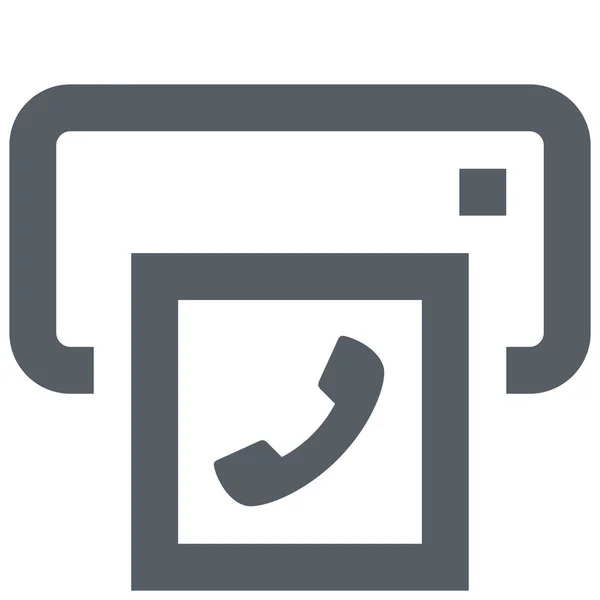 Faxsymbol Für Geschäftskommunikation Outline Stil — Stockvektor