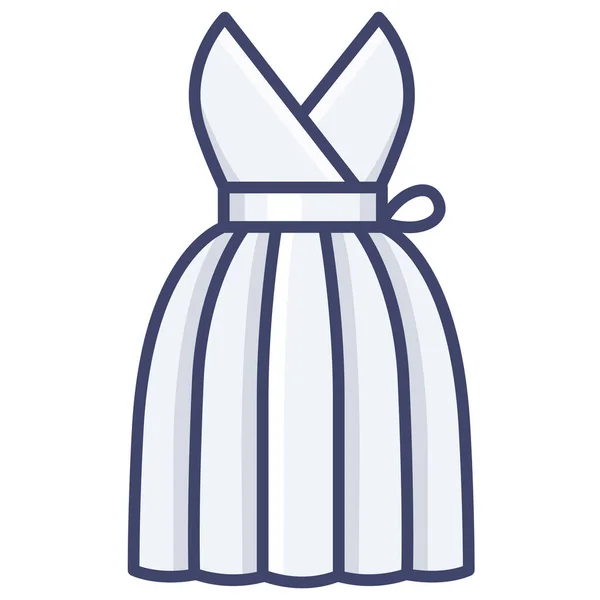 Dress Evening Gown Icon — Stock Vector