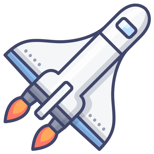 Spaceship Shuttle Launch Icon — Stock Vector